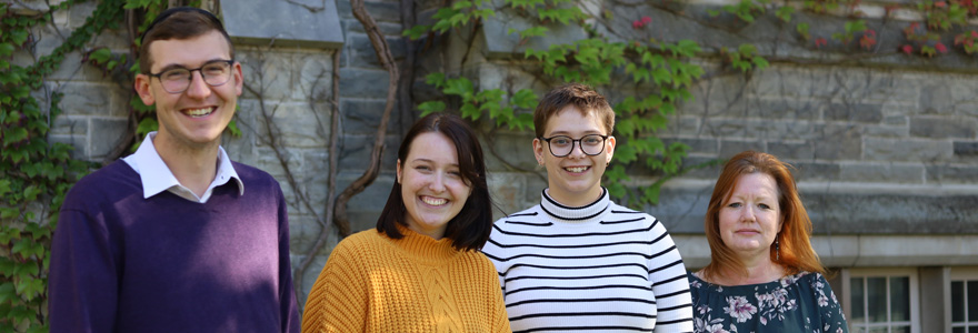 Group of public history students, outside of Lawson Hall, Western University